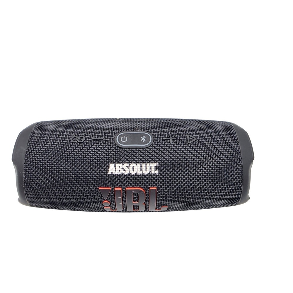 JBL Charge 5 Portable Bluetooth Speaker Black Absolut Vodka Promo Logo H4